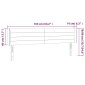 vidaXL Κεφαλάρι Κρεβατιού LED Ανοιχτό Γκρι 163x16x78/88 εκ. Βελούδινο