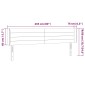 vidaXL Κεφαλάρι Κρεβατιού LED Ροζ 203x16x78/88 εκ. Βελούδινο
