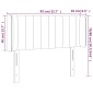 vidaXL Κεφαλάρι Κρεβατιού LED Ανοιχτό Γκρι 83x16x78/88 εκ. Υφασμάτινο