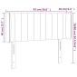 vidaXL Κεφαλάρι Κρεβατιού LED Ανοιχτό Γκρι 93x16x78/88 εκ. Υφασμάτινο