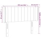vidaXL Κεφαλάρι Κρεβατιού LED Κρεμ 103x16x78/88 εκ. Υφασμάτινο