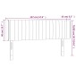 vidaXL Κεφαλάρι Κρεβατιού LED Σκούρο Καφέ 147x16x78/88 εκ. Υφασμάτινο