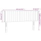 vidaXL Κεφαλάρι Κρεβατιού LED Ροζ 147x16x78/88 εκ. Βελούδινο