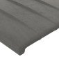 vidaXL Κεφαλάρι Κρεβατιού LED Ανοιχτό Γκρι 183x16x78/88 εκ. Βελούδινο