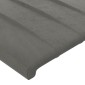 vidaXL Κεφαλάρι Κρεβατιού LED Ανοιχτό Γκρι 203x16x78/88 εκ. Βελούδινο