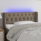 vidaXL Κεφαλάρι Κρεβατιού LED Taupe 103x16x78/88 εκ. Υφασμάτινο