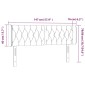 vidaXL Κεφαλάρι Κρεβατιού LED Σκούρο Καφέ 147x16x78/88 εκ. Υφασμάτινο