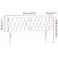 vidaXL Κεφαλάρι Κρεβατιού LED Κρεμ 147x16x78/88 εκ. Υφασμάτινο