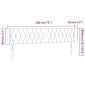 vidaXL Κεφαλάρι Κρεβατιού LED Μπλε 183x16x78/88 εκ. Υφασμάτινο