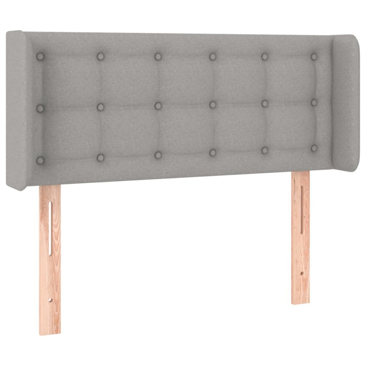 vidaXL Κεφαλάρι Κρεβατιού LED Ανοιχτό Γκρι 83x16x78/88 εκ. Υφασμάτινο