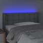vidaXL Κεφαλάρι Κρεβατιού LED Ανοιχτό Γκρι 83x16x78/88 εκ. Υφασμάτινο