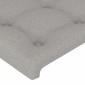 vidaXL Κεφαλάρι Κρεβατιού LED Ανοιχτό Γκρι 83x16x78/88 εκ. Υφασμάτινο