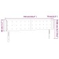 vidaXL Κεφαλάρι Κρεβατιού LED Ανοιχτό Γκρι 163x16x78/88 εκ. Υφασμάτινο