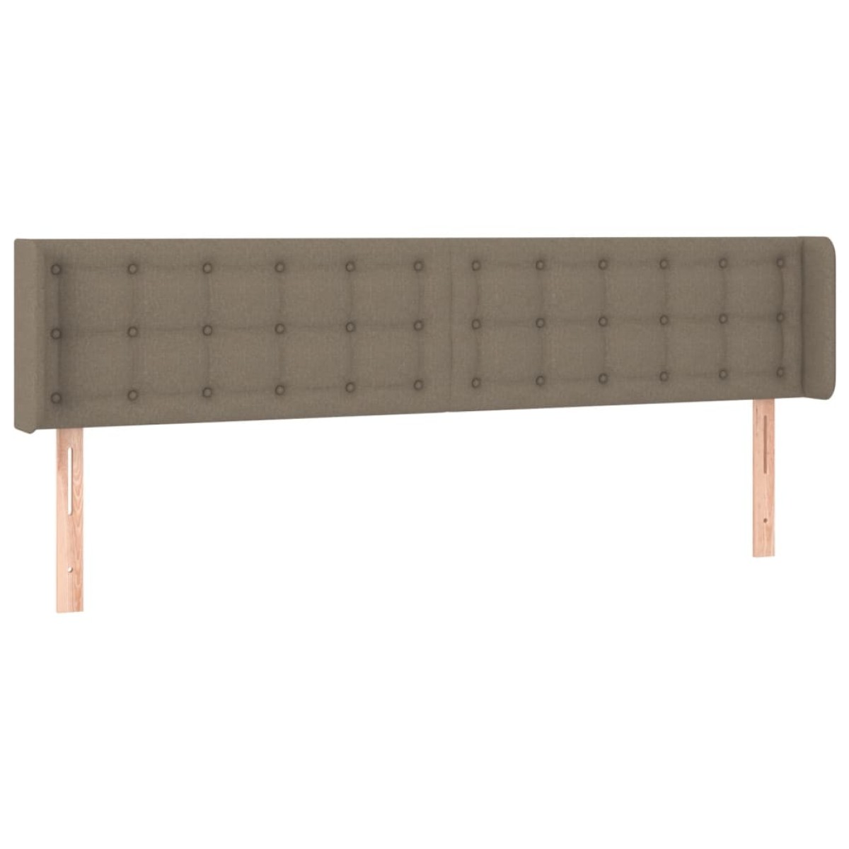 vidaXL Κεφαλάρι Κρεβατιού LED Taupe 183x16x78/88 εκ. Υφασμάτινο