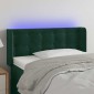vidaXL Κεφαλάρι Κρεβατιού LED Σκούρο Πράσινο 103x16x78/88εκ. Βελούδινο
