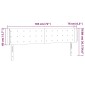 vidaXL Κεφαλάρι Κρεβατιού LED Μαύρο 183x16x78/88 εκ. Βελούδινο
