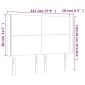 vidaXL Κεφαλάρι Κρεβατιού LED Μπλε 147x16x118/128 εκ. Υφασμάτινο