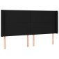 vidaXL Κεφαλάρι Κρεβατιού LED Μαύρο 183x16x118/128 εκ. Υφασμάτινο