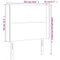 vidaXL Κεφαλάρι Κρεβατιού LED Σκούρο Γκρι 103x16x118/128εκ. Βελούδινο