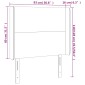 vidaXL Κεφαλάρι Κρεβατιού LED Λευκό 93x16x118/128 εκ. Συνθετ. Δέρμα