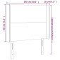 vidaXL Κεφαλάρι Κρεβατιού LED Λευκό 103x16x118/128 εκ. Συνθετ. Δέρμα