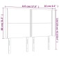 vidaXL Κεφαλάρι Κρεβατιού LED Κρεμ 147x16x118/128 εκ. Υφασμάτινο