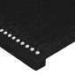 vidaXL Κεφαλάρι Κρεβατιού LED Μαύρο 203x16x118/128 εκ. Υφασμάτινο