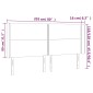 vidaXL Κεφαλάρι Κρεβατιού LED Μαύρο 203x16x118/128 εκ. Υφασμάτινο