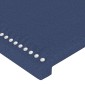vidaXL Κεφαλάρι Κρεβατιού LED Μπλε 203x16x118/128 εκ. Υφασμάτινο