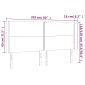 vidaXL Κεφαλάρι Κρεβατιού LED Μπλε 203x16x118/128 εκ. Υφασμάτινο