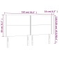 vidaXL Κεφαλάρι Κρεβατιού LED Ροζ 163x16x118/128 εκ. Βελούδινο
