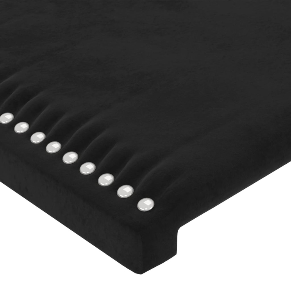 vidaXL Κεφαλάρι Κρεβατιού LED Μαύρο 183x16x118/128 εκ. Βελούδινο