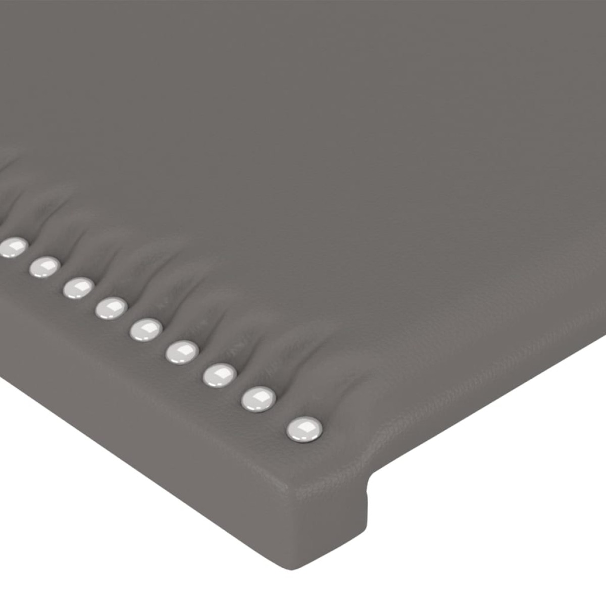 vidaXL Κεφαλάρι Κρεβατιού LED Γκρι 103x16x118/128 εκ. Συνθετ. Δέρμα