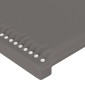 vidaXL Κεφαλάρι Κρεβατιού LED Γκρι 103x16x118/128 εκ. Συνθετ. Δέρμα
