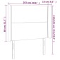 vidaXL Κεφαλάρι Κρεβατιού LED Γκρι 103x16x118/128 εκ. Συνθετ. Δέρμα