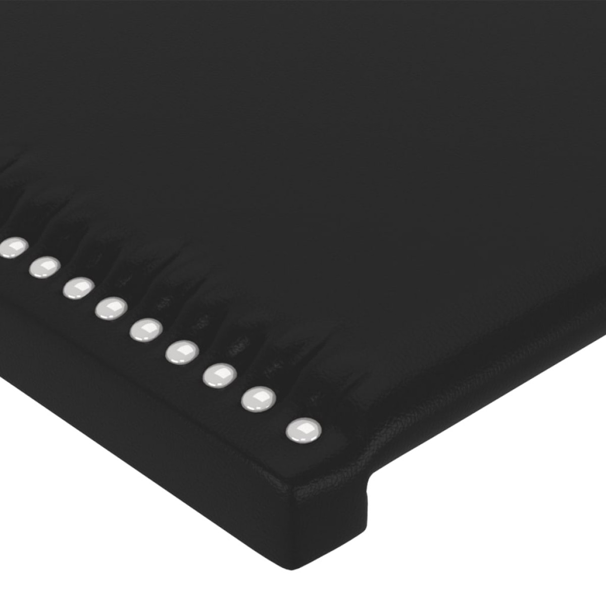 vidaXL Κεφαλάρι Κρεβατιού LED Μαύρο 183x16x118/128 εκ. Συνθετ. Δέρμα