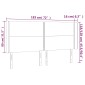 vidaXL Κεφαλάρι Κρεβατιού LED Μαύρο 183x16x118/128 εκ. Συνθετ. Δέρμα