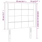 vidaXL Κεφαλάρι Κρεβατιού LED Μαύρο 83x16x118/128εκ. Υφασμάτινο