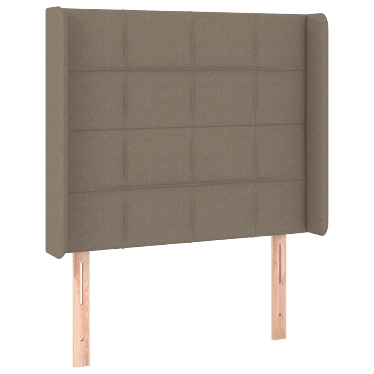 vidaXL Κεφαλάρι Κρεβατιού LED Taupe 93x16x118/128εκ. Υφασμάτινο