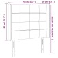 vidaXL Κεφαλάρι Κρεβατιού LED Μαύρο 93x16x118/128εκ. Βελούδινο