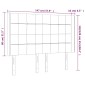vidaXL Κεφαλάρι Κρεβατιού LED Σκούρο Πράσινο 147x16x118/128 εκ