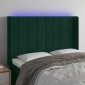 vidaXL Κεφαλάρι Κρεβατιού LED Σκούρο Πράσινο 147x16x118/128 εκ