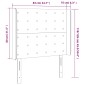 vidaXL Κεφαλάρι Κρεβατιού LED Γκρι 83x16x118/128 εκ. Συνθετ. Δέρμα