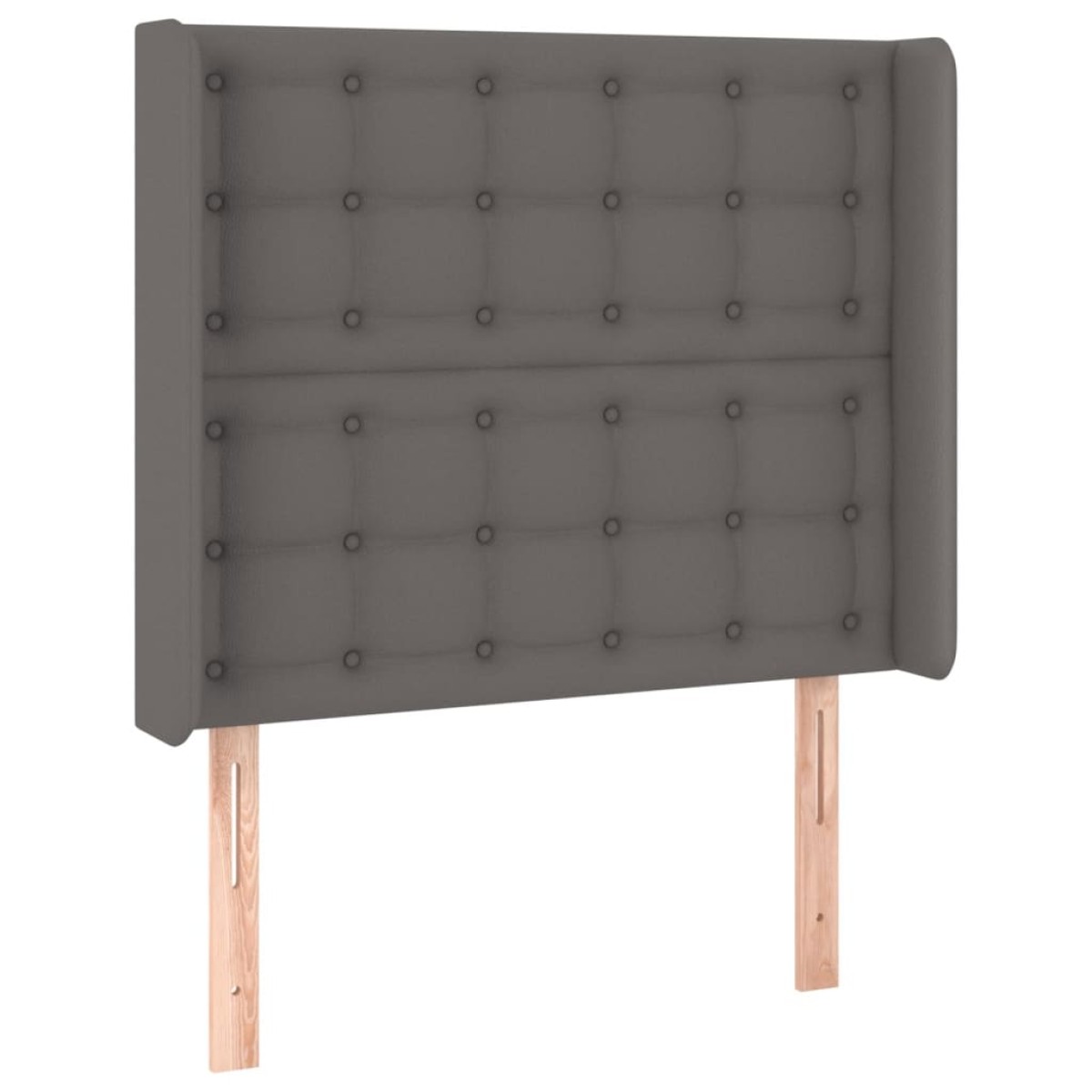 vidaXL Κεφαλάρι Κρεβατιού LED Γκρι 93x16x118/128 εκ. Συνθετ. Δέρμα
