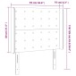 vidaXL Κεφαλάρι Κρεβατιού LED Γκρι 93x16x118/128 εκ. Συνθετ. Δέρμα
