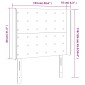 vidaXL Κεφαλάρι Κρεβατιού LED Γκρι 103x16x118/128 εκ. Συνθετ. Δέρμα