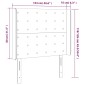 vidaXL Κεφαλάρι Κρεβατιού LED Καπουτσίνο 103x16x118/128 εκ