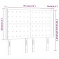 vidaXL Κεφαλάρι Κρεβατιού LED Μαύρο 147x16x118/128 εκ. Συνθετ. Δέρμα