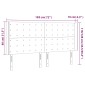 vidaXL Κεφαλάρι Κρεβατιού LED Καπουτσίνο 183x16x118/128 εκ