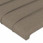 vidaXL Κεφαλάρι Κρεβατιού LED Taupe 103x16x118/128 εκ. Υφασμάτινο